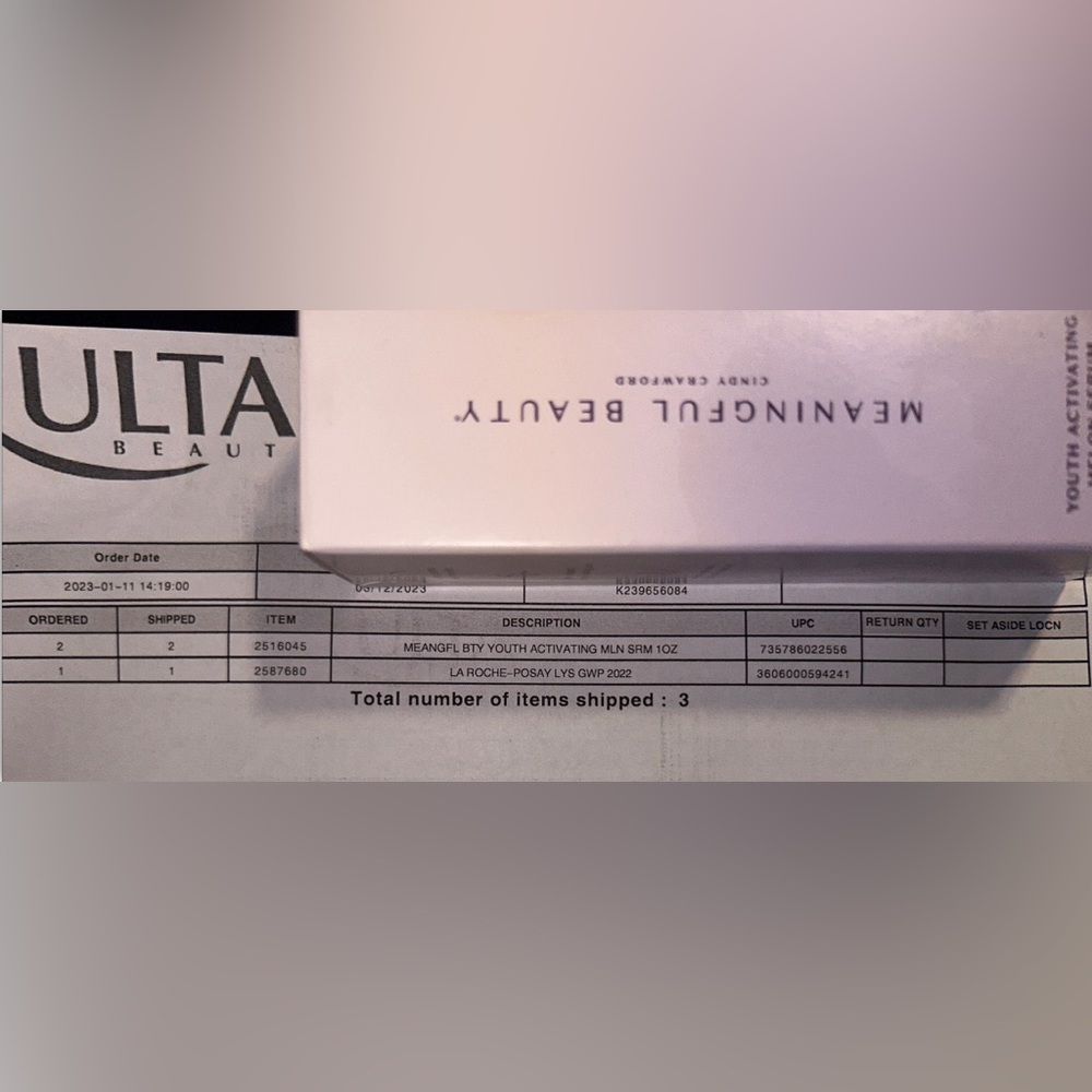 Meaningful Beauty Youth Activating Melon Serum 1oz ULTA  RECEIPT BNIB